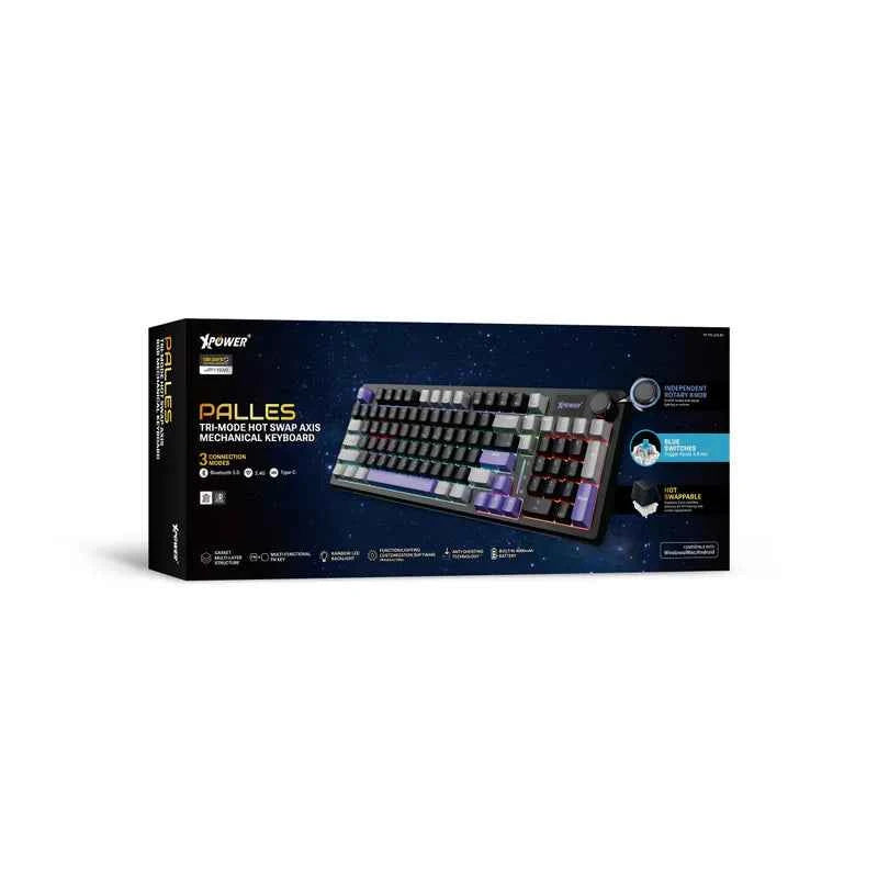 Xpower Palles Tri-Mode Hot Swap Axis Mechanical Keyboard Xpower Palles Tri-Mode Hot Swap Axis Mechanical Keyboard